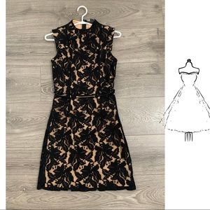 COPY - Black floral dress | black dress with belt